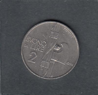 Beschrijving: 2 Lira EMANUELE III  